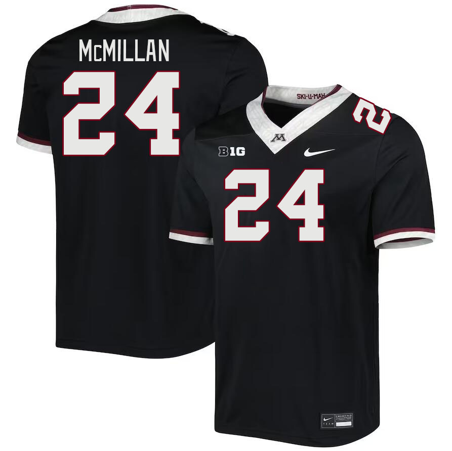 Men #24 Jai'Onte McMillan Minnesota Golden Gophers College Football Jerseys Stitched-Black